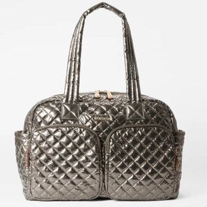 NWT -  MZ WALLACE Moondust Metallic Lacquer Duffle